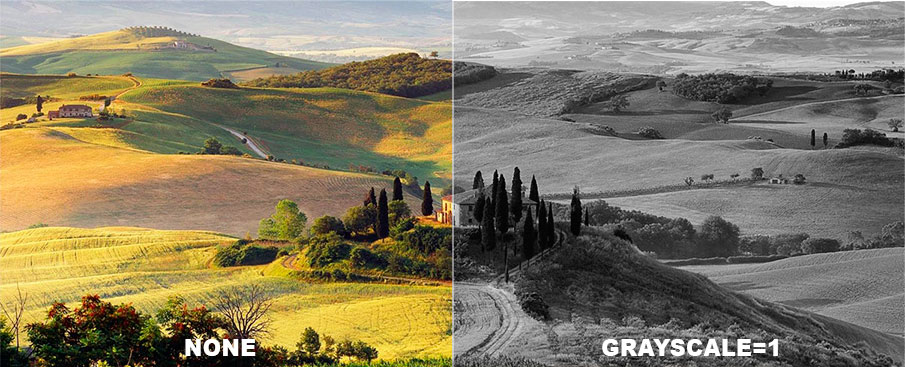 grayscale = 1